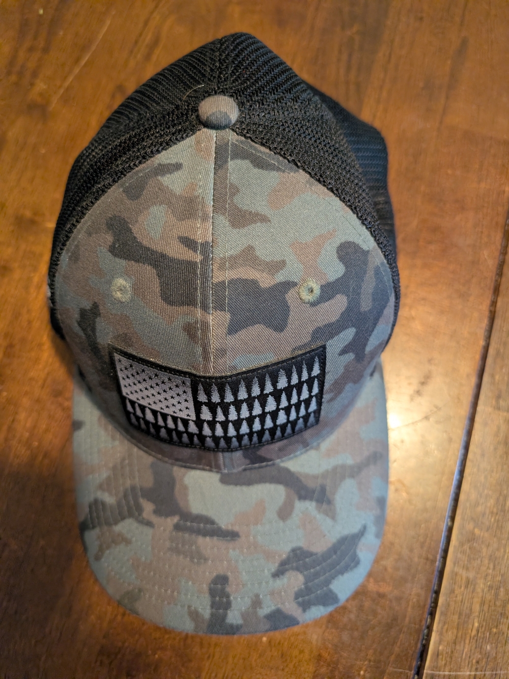 Columbia Camouflage Green Black Trucker Hat